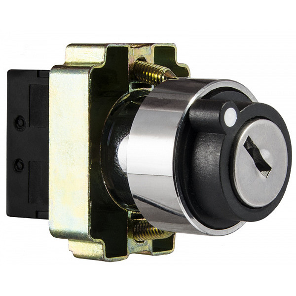 Кнопка поворотная 2-позиционная Аско-Укрем XB2-BG41 (0-I) с ключом (A0140010011) - фото №4