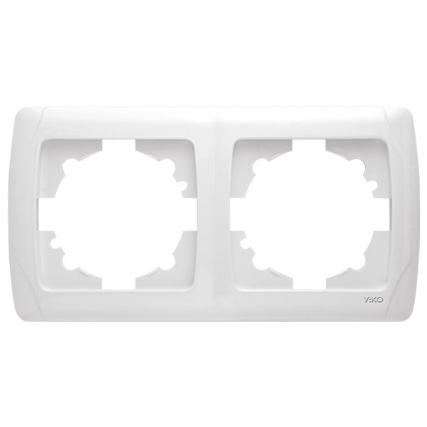 Рамка подвійна горизонтальна VIKO Carmen біла