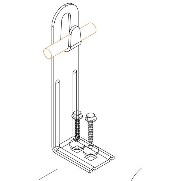 Тримач з гачком Leo Lightman L100 ø8-10мм StZn (305011) - фото №2