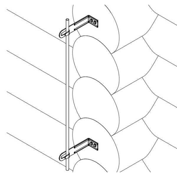 Тримач з гачком Leo Lightman L100 ø8-10мм StZn (305011) - фото №3