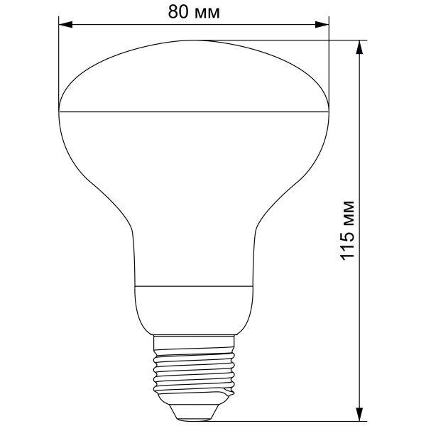 Філаментна фітолампа Videx Filament R80FF E27 9 Вт 1200K (VL-R80FF-09271) для рослин - фото №2