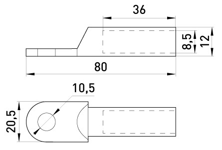 Медный кабельный наконечник E.Next e.end.stand.dt.35 (s039004) - фото №1