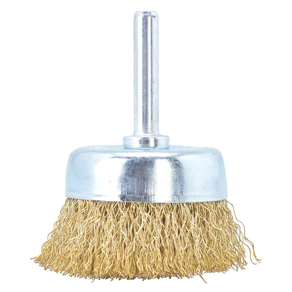 Щітка чашка Tolsen (77548) 50х6.4мм із гофрованого латунованого дроту 0.3мм