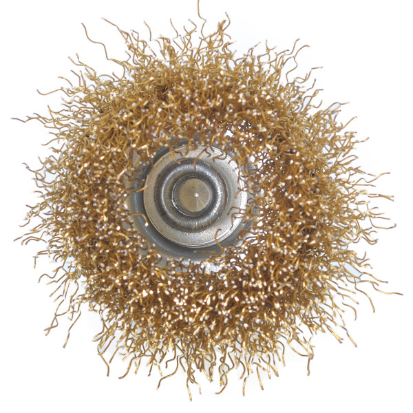 Щітка чашка Tolsen (77548) 50х6.4мм із гофрованого латунованого дроту 0.3мм - фото №1