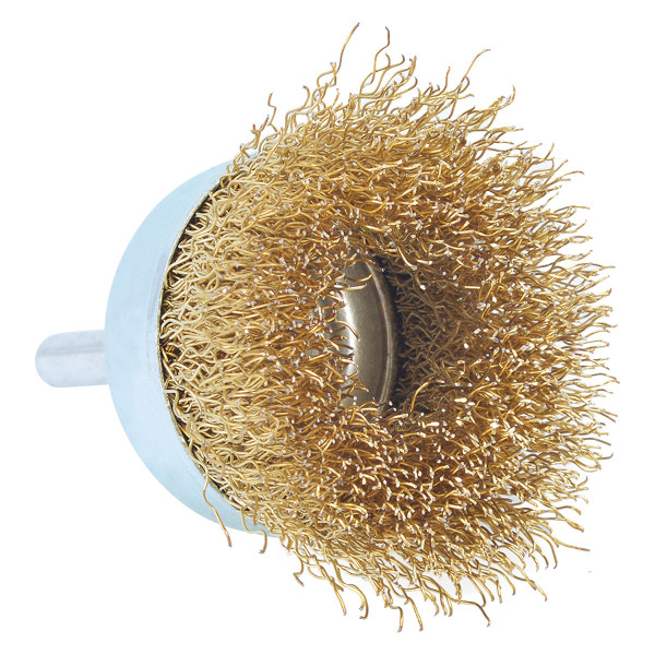 Щітка чашка Tolsen (77548) 50х6.4мм із гофрованого латунованого дроту 0.3мм - фото №2