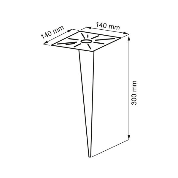Основа до стовпчика Goldlux 331007 чорна - фото №1