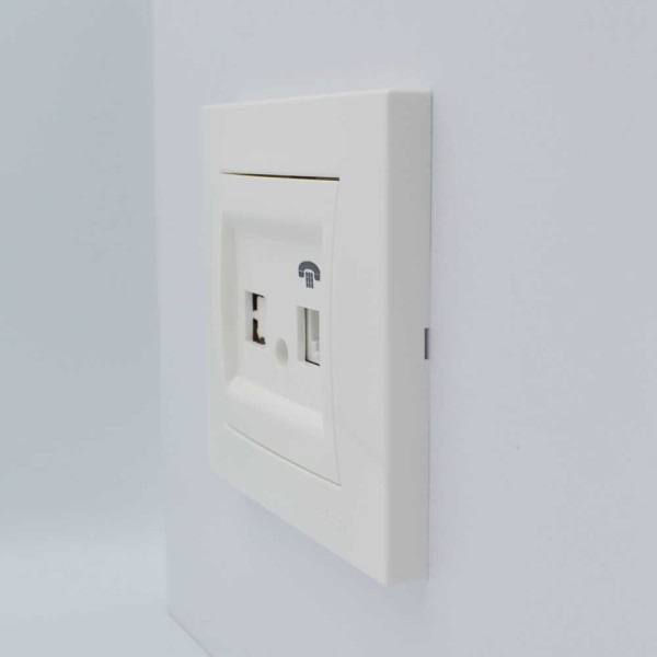 Розетка ELBI ZENA белая телефонная 1-я без рамки ( 609-010200-221 ) - фото №4