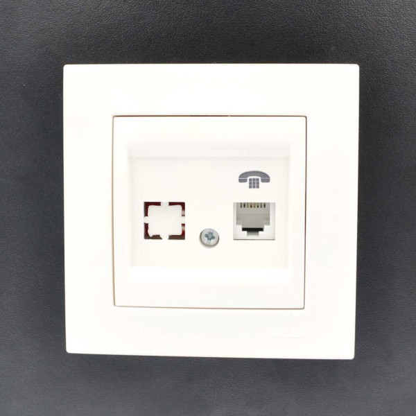 Розетка ELBI ZENA белая телефонная 1-я без рамки ( 609-010200-221 ) - фото №8