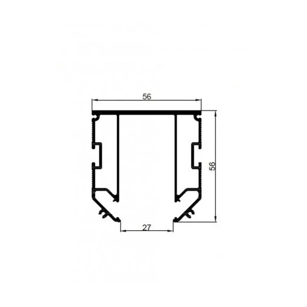 Профіль база для магнітного шинопроводу Oledim 7771243 OL15 1м IP20 сріблястий - фото №3
