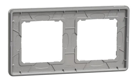 Двопостова рамка Schneider Electric Sedna Elements штучне біле скло SDD360802 - фото №3