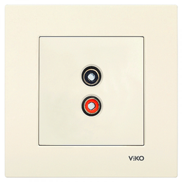 Аудіорозетка для динаміків кремова VIKO Karre арт. 90960137