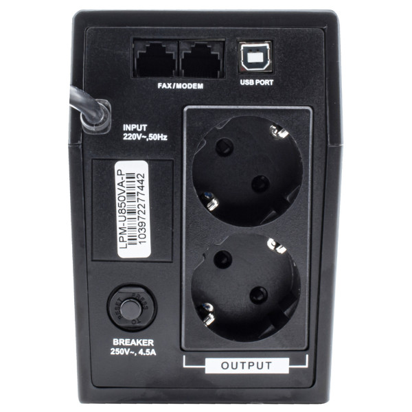 ДБЖ LogicPower LP10397 LPM U850VA-P (510Вт) - фото №2