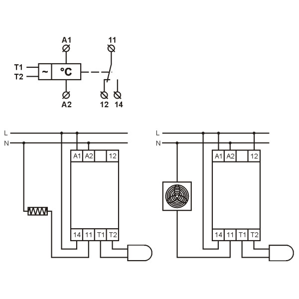 Температурне реле Promfactor FRT11 24-240В AC/DC - фото №2