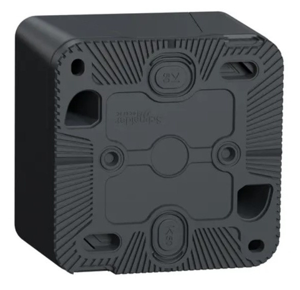 Накладний кнопковий вимикач Schneider Electric MUR35028 з підсвічуванням IP55 (чорний) - фото №1