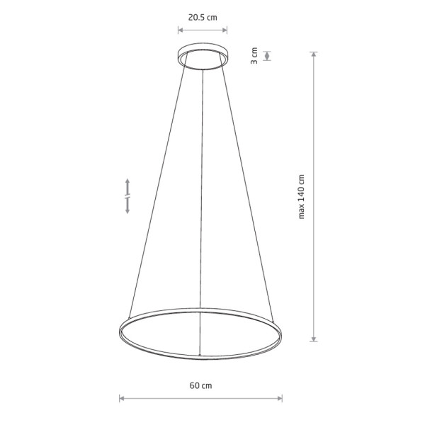 Люстра Nowodvorski 10862 Circolo LED M 1x21W 4000K 700Lm IP20 чорна - фото №2
