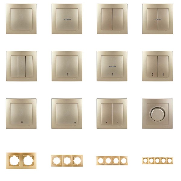 Выключатель Nilson Touran золото 1кл проходной ( 24151007 ) - фото №3