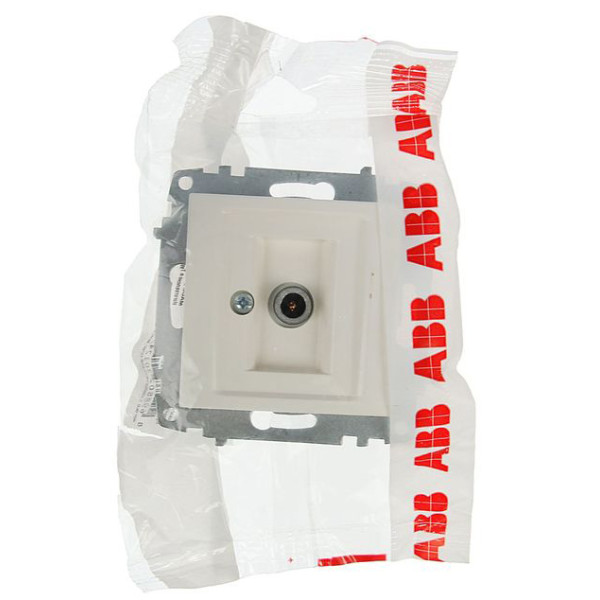 Концевая TV розетка ABB Cosmo 619-010200-273 (белая) - фото №2