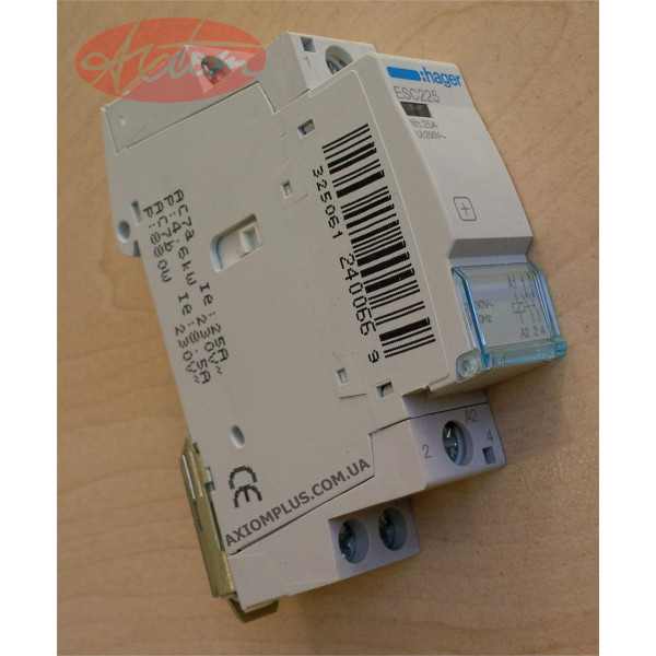 Контактор Hager 25A ESC225 (2НВ, 230В) 1м - фото №2