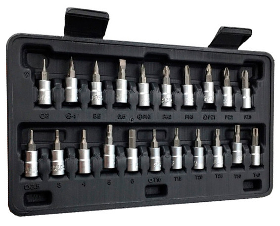 Набір торцевих головок Tolsen (15138) 1/4" (46шт) "Профі" - фото №1