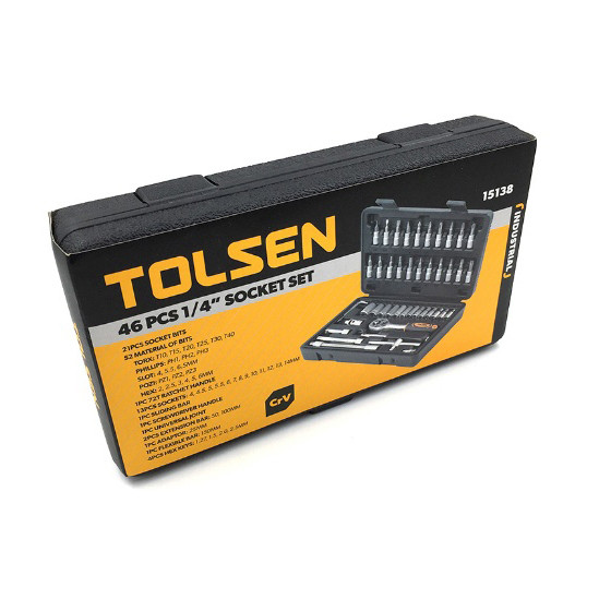 Набір торцевих головок Tolsen (15138) 1/4" (46шт) "Профі" - фото №2