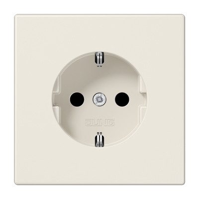 Розетка з накладкою Jung LS LS1520 із заземленням слонова кістка