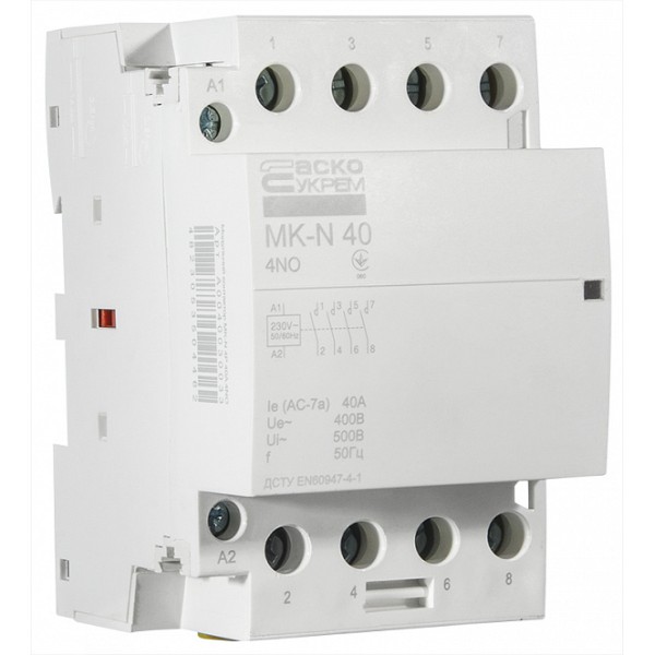 Модульный контактор Аско-Укрем MK-N 4P 40A 4NO (A0040030033)