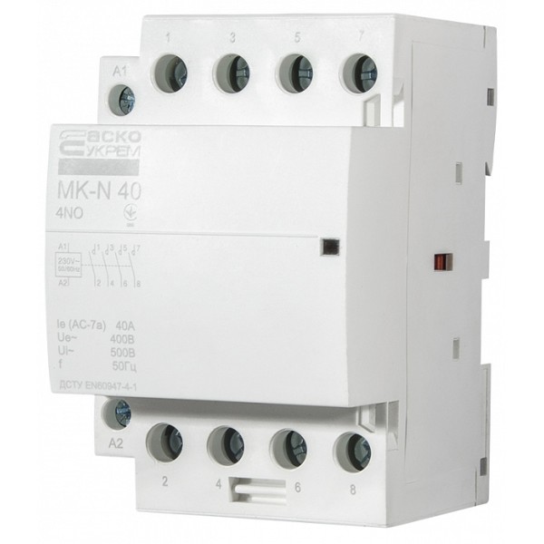 Модульный контактор Аско-Укрем MK-N 4P 40A 4NO (A0040030033) - фото №3