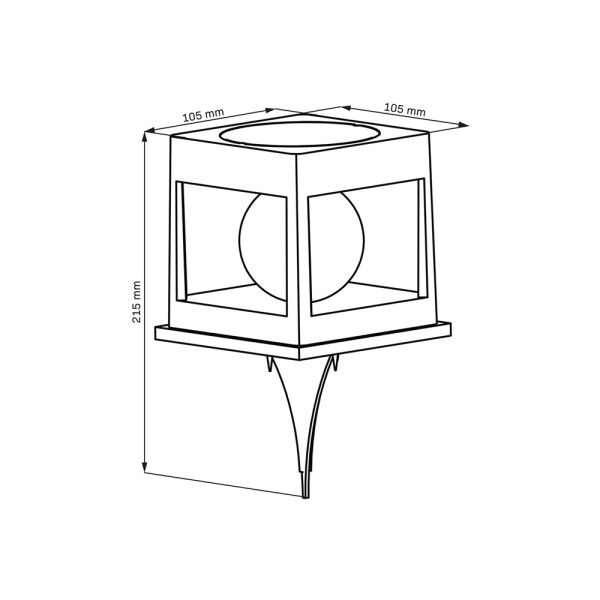 Вуличний світильник на сонячній батареї Goldlux 329486 Cubo LED 4000K IP44 чорний - фото №3