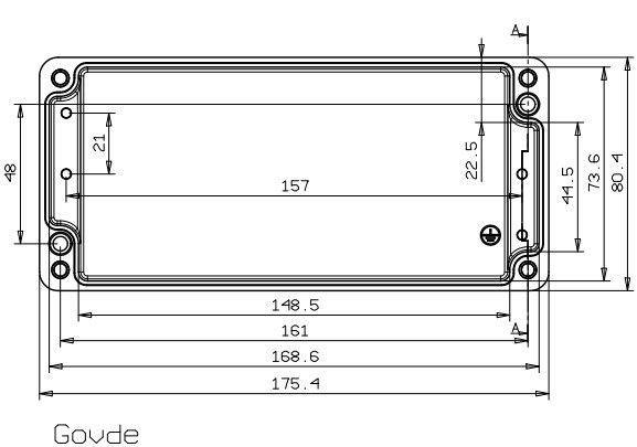 Чотирьохмісний алюмінієвий кнопковий пост з козирком TP Electric 3390-833-0600 80x175x70мм IP67 - фото №2
