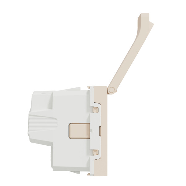 Розетка з заземленням Schneider Electric Unica New NU303744TA зі шторками з кришкою 16А гвинтовий зажим бежева - фото №2