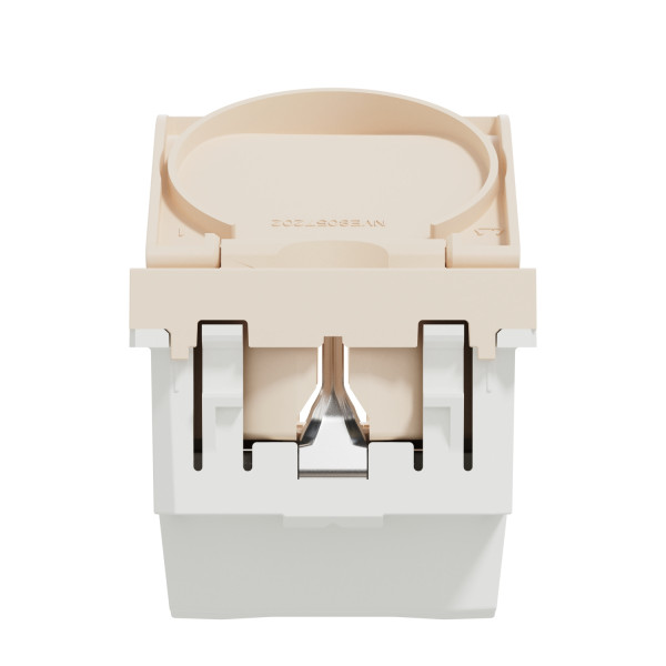 Розетка з заземленням Schneider Electric Unica New NU303744TA зі шторками з кришкою 16А гвинтовий зажим бежева - фото №3