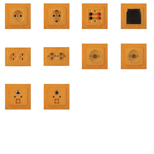 Розетка Nilson Touran дуб 2-на з заземленням ( 24251025 ) - фото №6