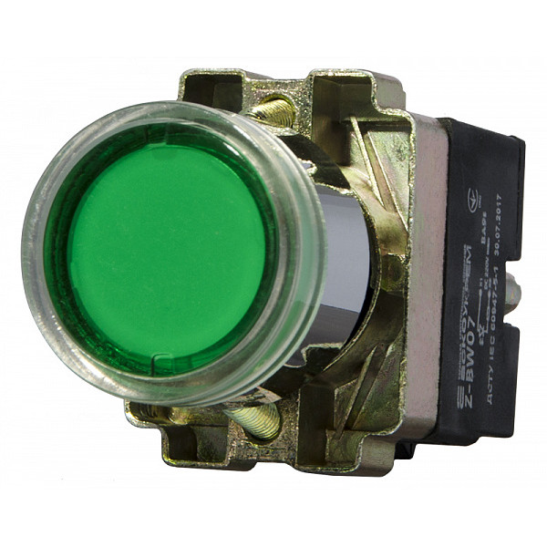 Кнопка Аско-Укрем XB2-BW3371 з підсвічуванням зелена (A0140010021) - фото №4