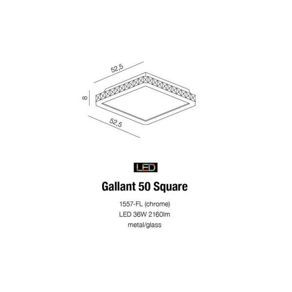 Светильник потолочный Azzardo AZ1595 Gallant LED 1x36W 3000-6500K 2160Lm IP20 - фото №1