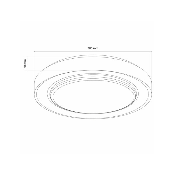 Люстра із пультом світлодіодна, стельовий світильник Goldlux 326690 Zygmunt 40 Led 1x48W 3000K-6000K 5300Lm IP44 Bk - фото №4