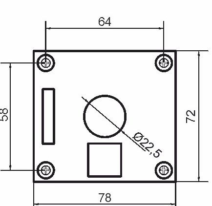 Одномісний пост керування Promfactor FP5-BOX1W5 з кнопкою-грибком "STOP" - фото №2