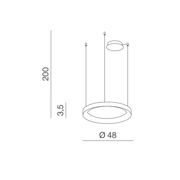 Подвесной светильник, люстра Azzardo AZ5016 Agnes Led 1x38W 3000K-6500K 2100Lm IP20 - фото №2