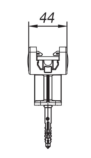 Универсальный пластиковый держатель для токопроводящего прута DKC ND2000 Ø8мм или полосы 25х4мм - фото №1