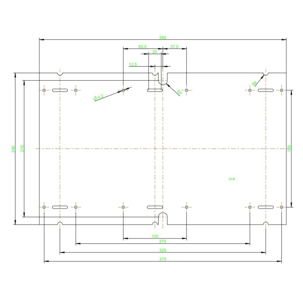Монтажная пластина комби бокса Spelsberg MPI 3 (240х390х4мм) для серии AK - фото №1