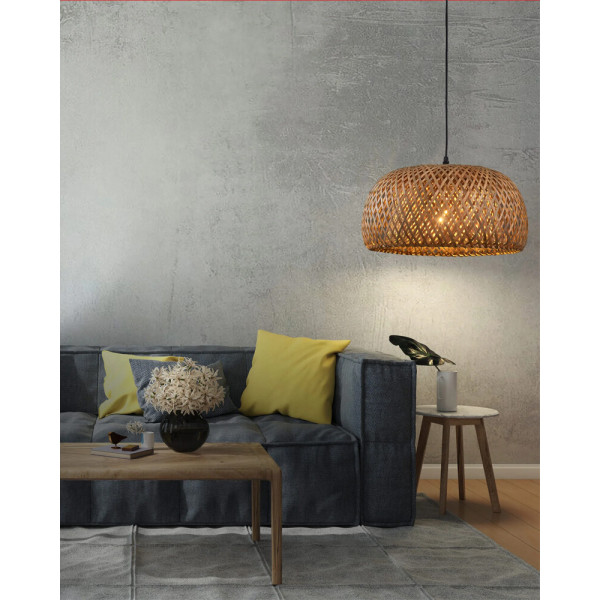 Люстра в стиле бохо, подвесной светильник Goldlux 329110 Korfu E27 1x20W IP20 Бежевый - фото №1