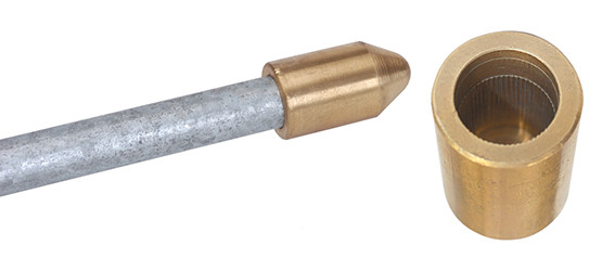 Латунний наконечник DKC NE1402 для забивного стрижня заземлення Ø16мм - фото №2