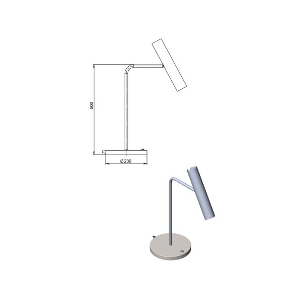 Настільна лампа Pikart 26264-1 Hilary GU10 1x60W IP20 - фото №1