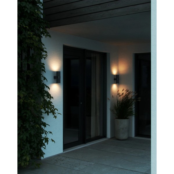 Уличный светильник Nordlux 2318051003 Kyklop Ripple GU10 2x25W IP54 черный - фото №1