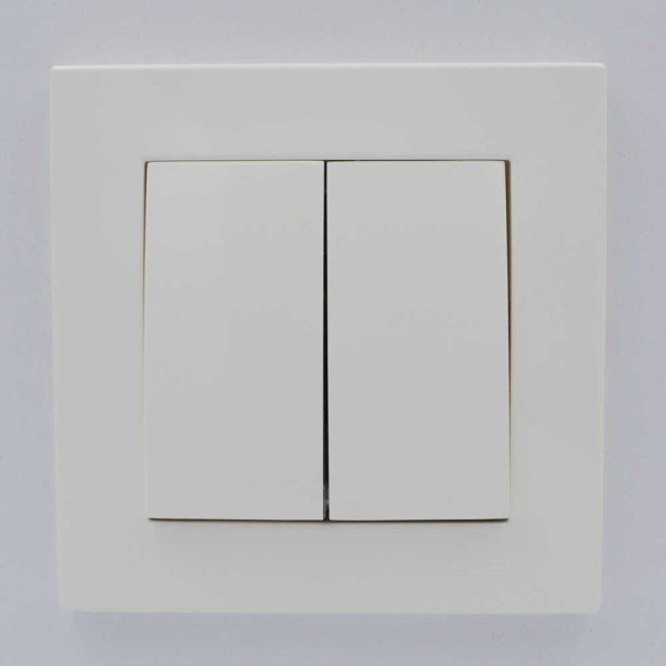 Выключатель ELBI ZENA белый 2кл без рамки ( 609-010200-202 ) - фото №3