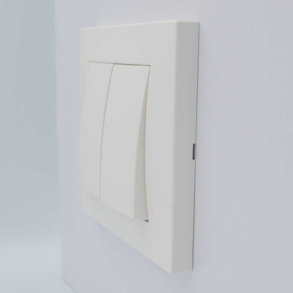 Выключатель ELBI ZENA белый 2кл без рамки ( 609-010200-202 ) - фото №4