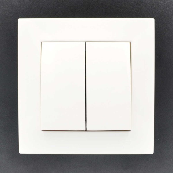 Выключатель ELBI ZENA белый 2кл без рамки ( 609-010200-202 ) - фото №7