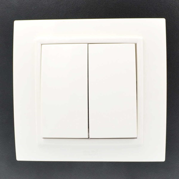 Выключатель ELBI ZENA белый 2кл без рамки ( 609-010200-202 ) - фото №8