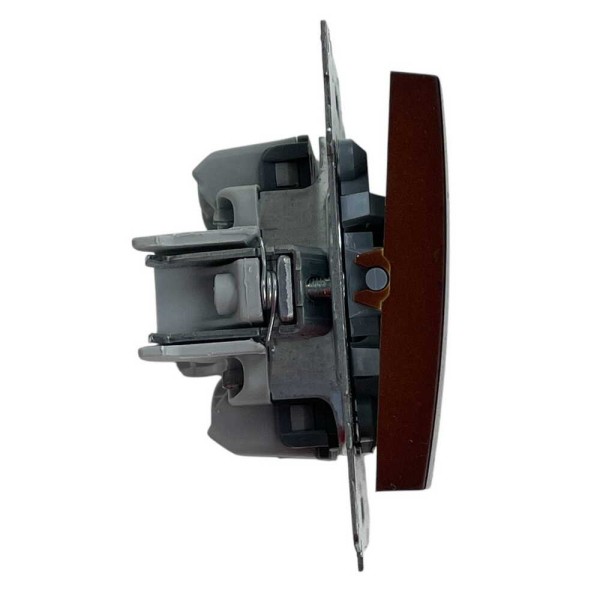 Выключатель ELBI ZENA Woodline красное дерево 1кл с подсветкой без рамки ( 609-012900-201 ) - фото №2