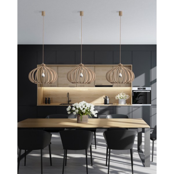 Подвесной светильник, люстра Nowodvorski 4174 Ika E27 1x25W IP20 бежевый - фото №1