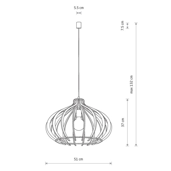 Подвесной светильник, люстра Nowodvorski 4174 Ika E27 1x25W IP20 бежевый - фото №2